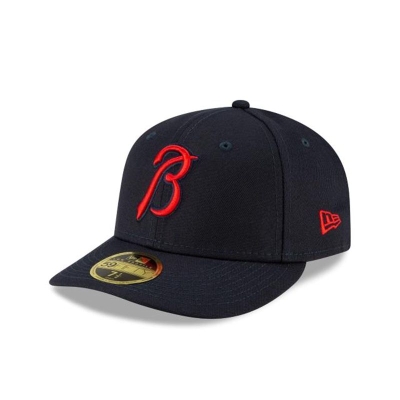 Sapca New Era Atlanta Braves MLB Ligature Low Profile 59FIFTY Fitted - Albastri